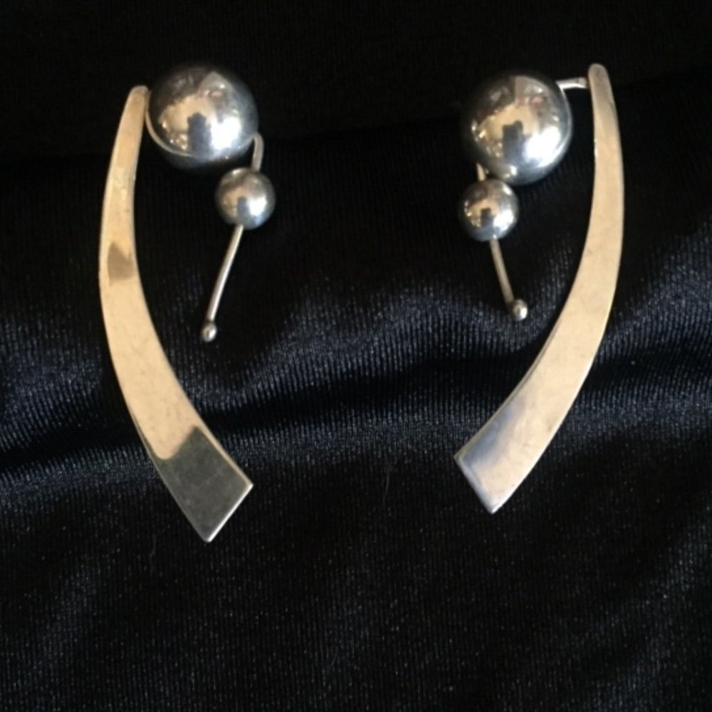 Sterling Silver Kinetic Earrings